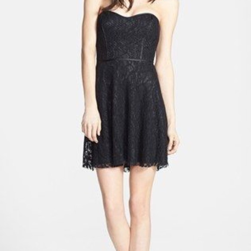 Devlin lace black mini dress